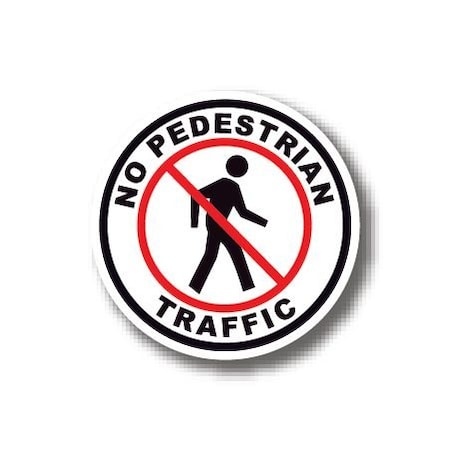 Ergomat 30in CIRCLE SIGNS - No Pedestrian Traffic DSV-SIGN 900 #0215 -UEN